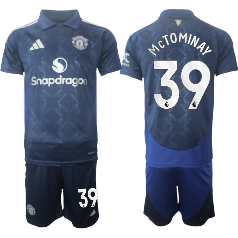 Men 2024-2025 Club Manchester United away blue #39 Soccer Jersey